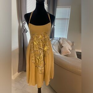 Y2K LaROK Silk Halter stunning Dress XS